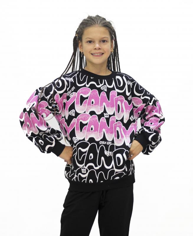 KIZ ÇOCUK CANDY BASKILI  SWEATSHIRT