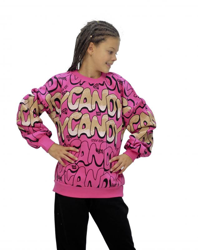 KIZ ÇOCUK CANDY BASKILI  SWEATSHIRT