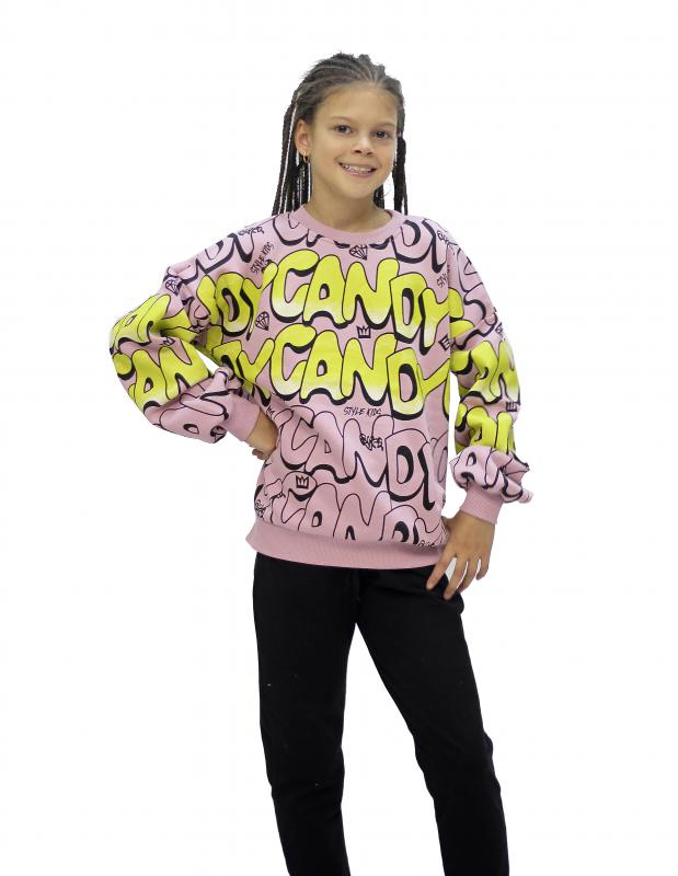 KIZ ÇOCUK CANDY BASKILI  SWEATSHIRT