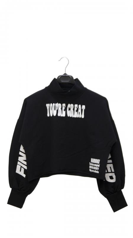 KIZ ÇOCUK YOU’RE CREAT BASKILI SWEATSHIRT