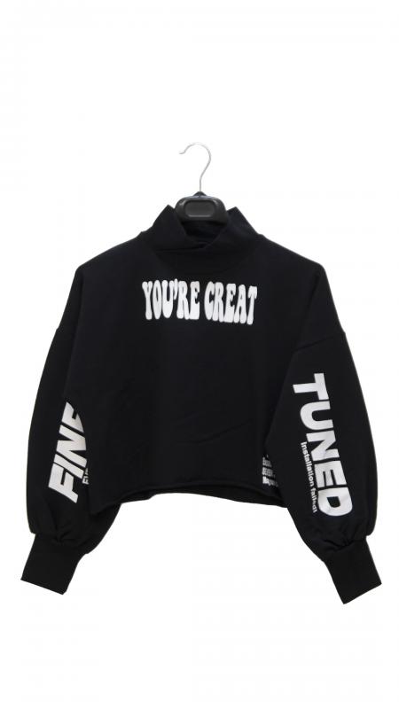 KIZ ÇOCUK YOU’RE CREAT BASKILI SWEATSHIRT