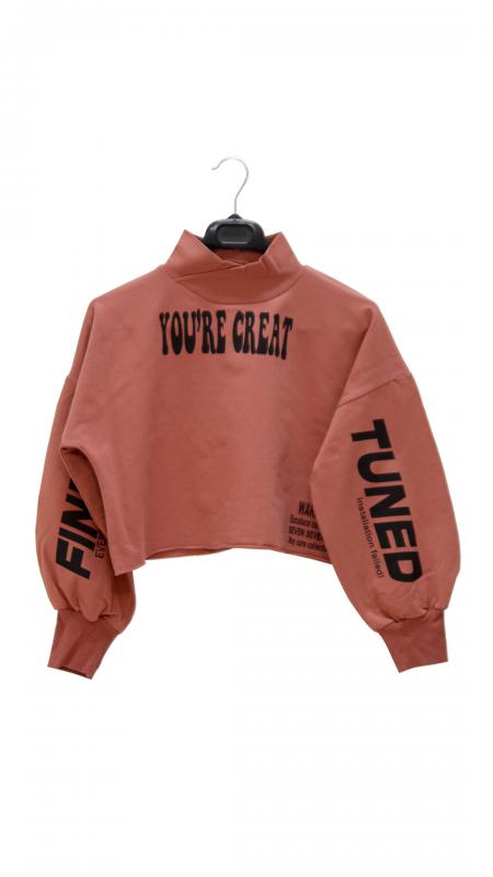 KIZ ÇOCUK YOU’RE CREAT BASKILI SWEATSHIRT