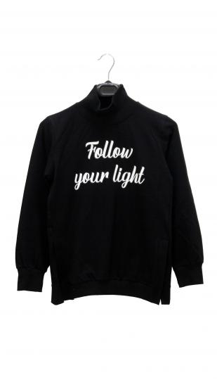 KIZ ÇOCUK FOLLOW YOUR LIGHT BASKILI SWEATSHIRT