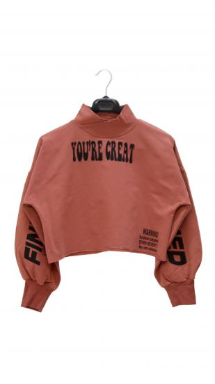 KIZ ÇOCUK YOU’RE CREAT BASKILI SWEATSHIRT