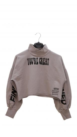 KIZ ÇOCUK YOU’RE CREAT BASKILI SWEATSHIRT